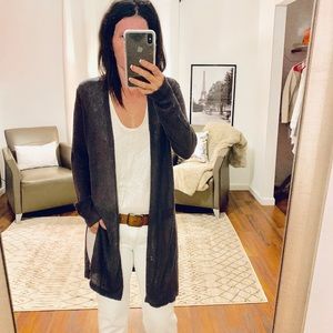 J. Jill Chocolate Tunic Open Cardigan Size XS